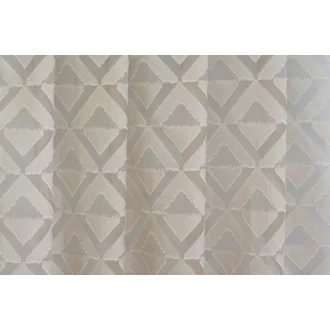   Laguna Edna geometriai mintás fényáteresztő függöny 300 cm - 16 drapp