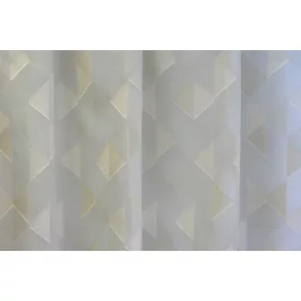   Laguna Sonja geometriai mintás fényáteresztő függöny 300 cm - 05 ecrü