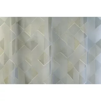   Laguna Sonja geometriai mintás fényáteresztő függöny 300 cm - 13 szürke
