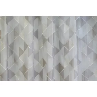   Laguna Sonja geometriai mintás fényáteresztő függöny 300 cm - 11 barna