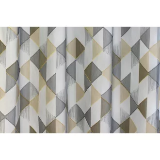   Laguna Sonja geometriai mintás fényáteresztő függöny 300 cm - 01 sárga