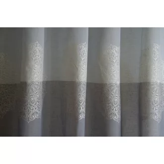   Laguna Fortuna virágos fényáteresztő függöny 290 cm - 02 szürke
