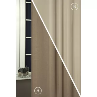   Szintetika Rusztik dim out kétoldalas sötétítő függöny 280 cm - 04 drapp