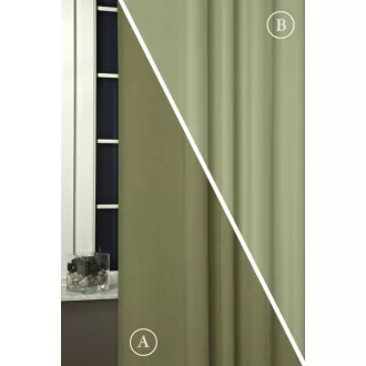   Szintetika Rusztik dim out kétoldalas sötétítő függöny 280 cm - 13 zöld