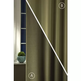   Szintetika Rusztik dim out kétoldalas sötétítő függöny 280 cm - 15 vadászzöld