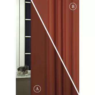   Szintetika Rusztik dim out kétoldalas sötétítő függöny 280 cm - 23 terra