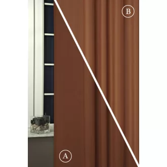   Szintetika Rusztik dim out kétoldalas sötétítő függöny 280 cm - 24 rozsda