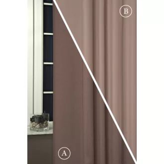   Szintetika Rusztik dim out kétoldalas sötétítő függöny 280 cm - 28 mályva