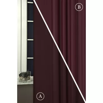   Szintetika Rusztik dim out kétoldalas sötétítő függöny 280 cm - 35 padlizsán