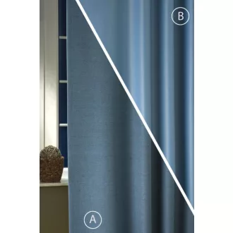   Szintetika Rusztik dim out kétoldalas sötétítő függöny 280 cm - 37 kék